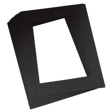 PACON CORPORATION Pacon 003879 Pre-Cut Frame Mat; 9 x 12 In; Black; Pack Of 12 3879